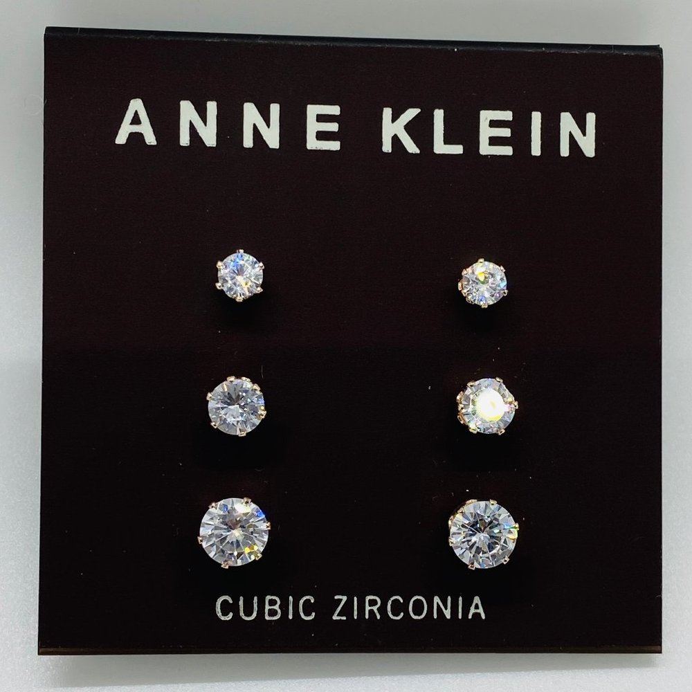 Brand New Gold Anne Klein Stud Set